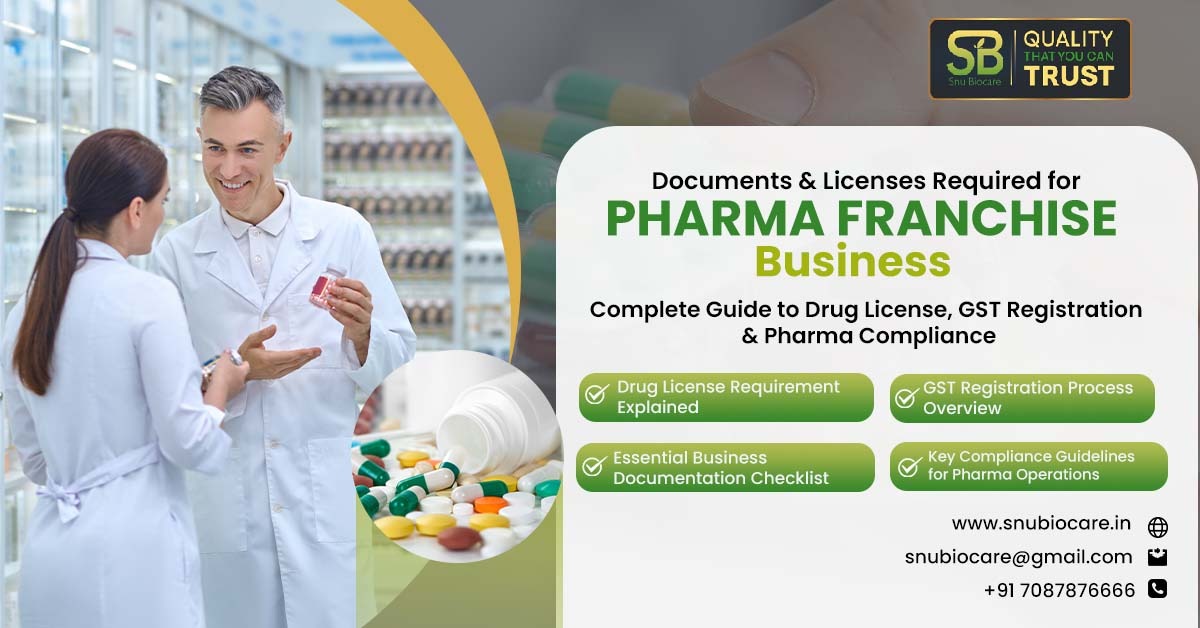 documents and license required for pharma franchise business